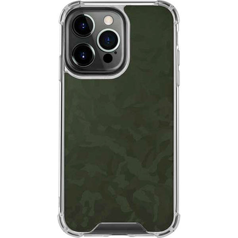 Military Green Shadow Camo iPhone 16 Pro Clear Case